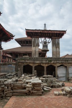 Katmandu, Nepal, Mayıs 2017: Katmandu Durbar Meydanı, UNESCO Dünya mirası sitesi