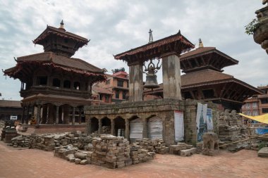 Katmandu, Nepal, Mayıs 2017: Katmandu Durbar Meydanı, UNESCO Dünya mirası sitesi
