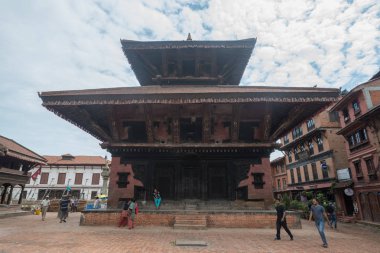 Katmandu, Nepal, Mayıs 2017: Katmandu Durbar Meydanı, UNESCO Dünya mirası sitesi