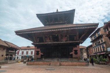 Katmandu, Nepal, Mayıs 2017: Katmandu Durbar Meydanı, UNESCO Dünya mirası sitesi