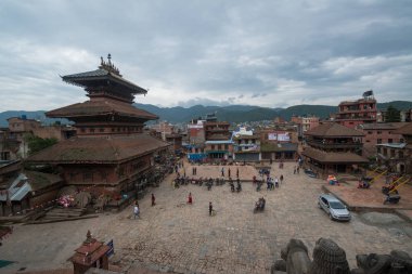 Katmandu, Nepal, Mayıs 2017: Katmandu Durbar Meydanı, UNESCO Dünya mirası sitesi