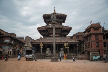 Katmandu, Nepal, Mayıs 2017: Katmandu Durbar Meydanı, UNESCO Dünya mirası sitesi