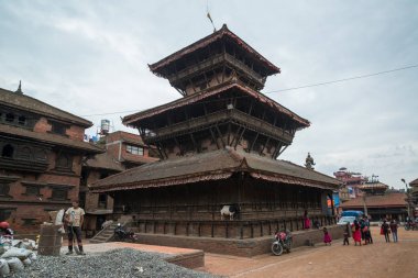 Katmandu, Nepal, Mayıs 2017: Katmandu Durbar Meydanı, UNESCO Dünya mirası sitesi