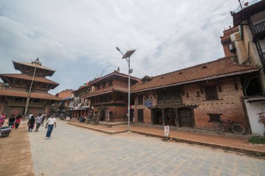 Katmandu, Nepal, Mayıs 2017: Katmandu Durbar Meydanı, UNESCO Dünya mirası sitesi
