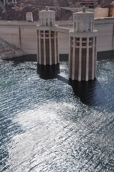 Hoover Dam Concrete Arch Gravity Dam Black Canyon Colorado River — Stock Photo, Image