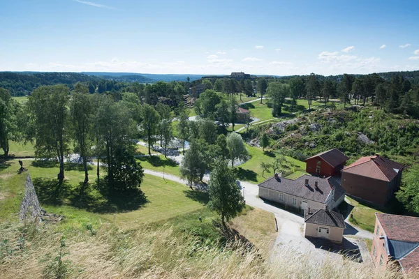 Halden Norvegia Circa Giugno 2016 Veduta Fredriksten Festning Sulla Città — Foto Stock