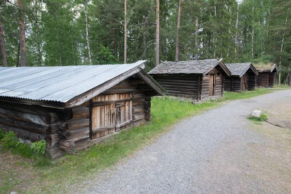 Maisons Traditionnelles Nordiques Avec Herbe Tyinstolen Norvège — Photo