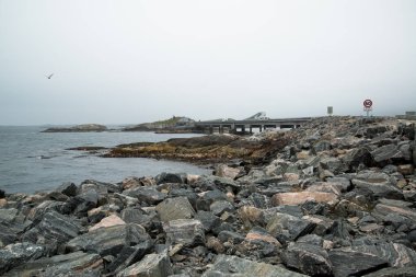 Norveç'te ünlü atlantik yolu görünümü