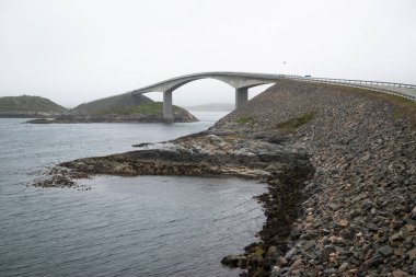 Norveç'te ünlü atlantik yolu görünümü