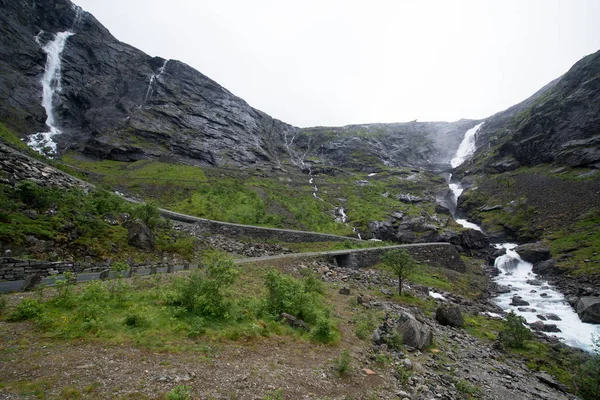 Schöne Trollstigen Straße Skandinavien Norwegen — Stockfoto