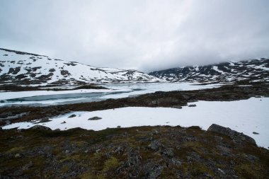 Norveç'te güzel manzara, Norveç ilçe yolu boyunca Strynefjellet