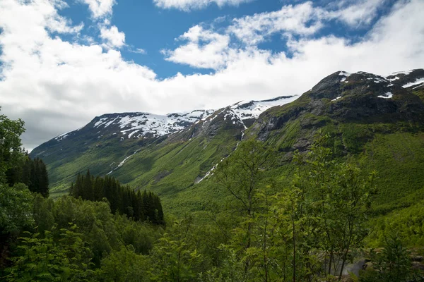 Nádherná Příroda Horami Valldalu Norsko — Stock fotografie