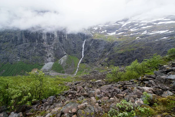 Όμορφη Φύση Βουνά Valldal Νορβηγία — Φωτογραφία Αρχείου