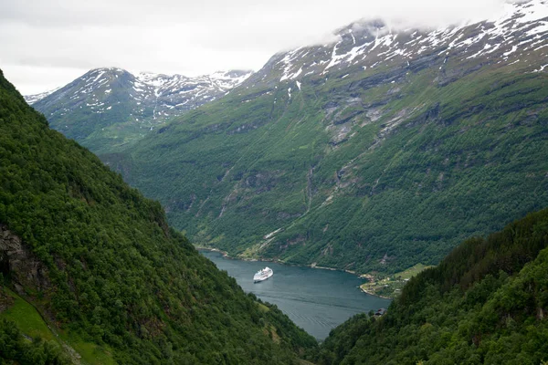 Geiranger Fjord Schöne Natur Norwegen — Stockfoto