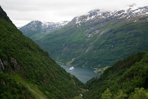 Geiranger Fiordo Hermosa Naturaleza Noruega —  Fotos de Stock