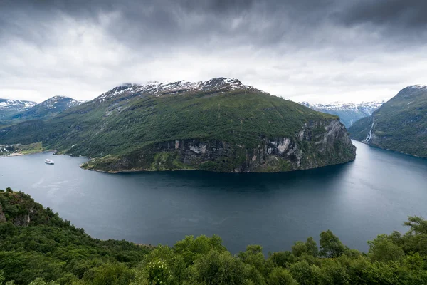 Geiranger Fjord Schöne Natur Norwegen — Stockfoto