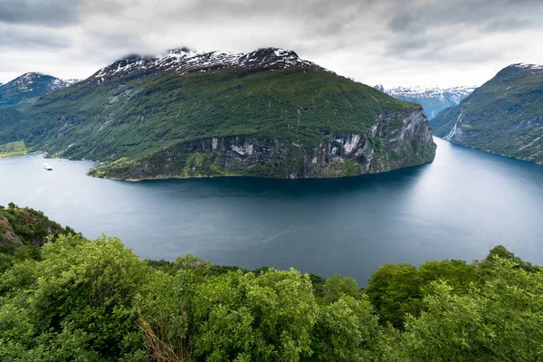 Fiord Geiranger Piękna Przyroda Norwegii — Zdjęcie stockowe