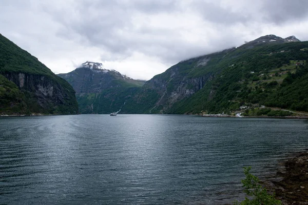 Geiranger Fiyort Norveç Güzel Doğa — Stok fotoğraf