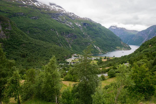 Geiranger Fiordo Hermosa Naturaleza Noruega — Foto de Stock