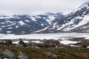 Norveç'te güzel manzara, Norveç ilçe yolu boyunca Strynefjellet