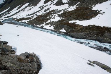 Norveç'te güzel manzara, Norveç ilçe yolu boyunca Strynefjellet