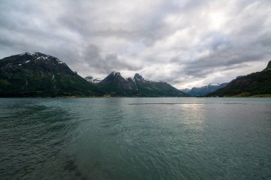 Norveç doğanın güzel manzara görünümü