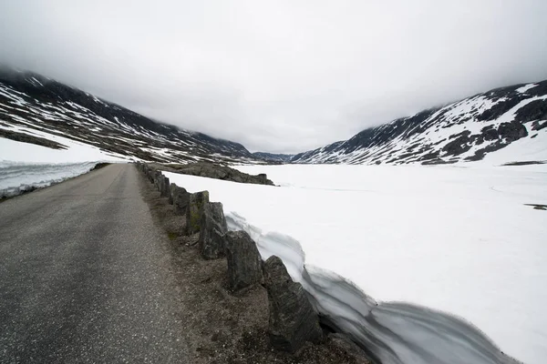 Piękny Krajobraz Norwegii Strynefjellet Wzdłuż Norweskiej Drogi Powiatu — Zdjęcie stockowe