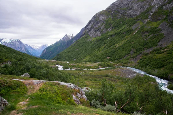 Wunderschöne Landschaft Norwegen Strynefjellet Entlang Der Norwegischen Kreisstraße — Stockfoto