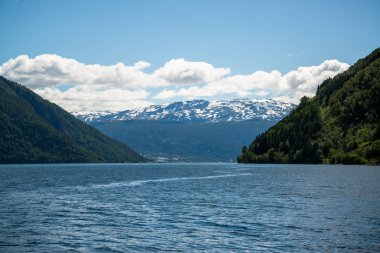 Norveç doğanın güzel manzara görünümü