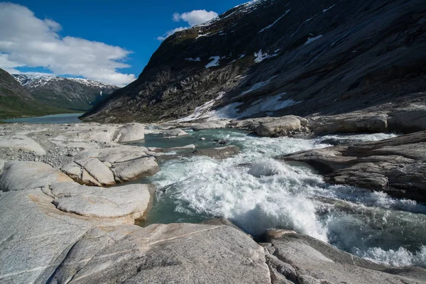 Manzaraya Nigardsbreen Buzul Jostedalsbreen Milli Parkı Norveç — Stok fotoğraf