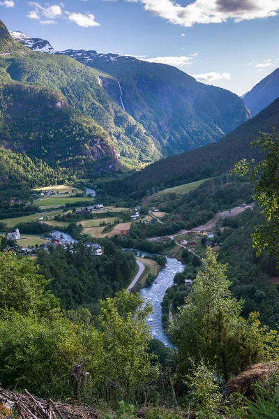 Bergstraße Gaular Norwegen — Stockfoto