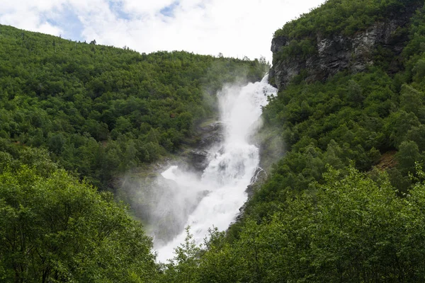 Hjellefossen Una Las Principales Cascadas Valle Utladalen Noruega — Foto de Stock