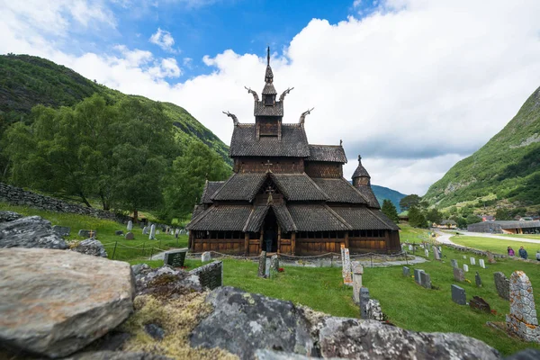 Borgund Stave Church Het Best Bewaarde Van Norways Bestaande Staafkerken — Stockfoto