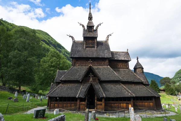 Borgund Stave Church Het Best Bewaarde Van Norways Bestaande Staafkerken — Stockfoto