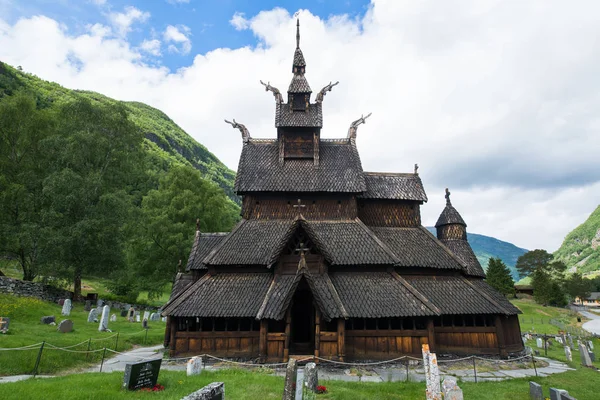 Borgund Stave Church Het Best Bewaarde Van Norways Bestaande Staafkerken — Stockfoto