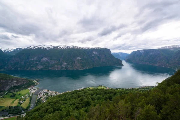 Der Sommerliche Blick Auf Den Vetlefjord Norwegen — Stockfoto