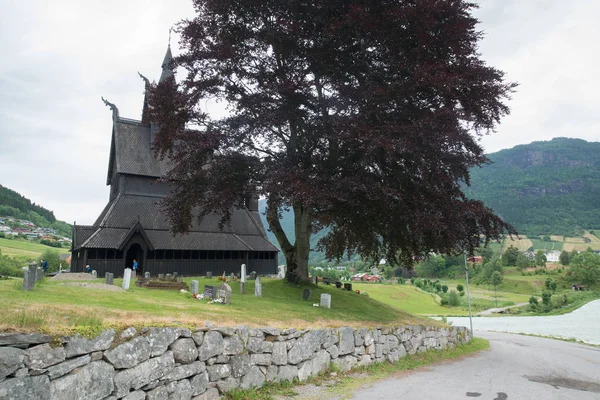 Borgund Stave Church Het Best Bewaarde Van Norways Bestaande Staafkerken — Stockfoto