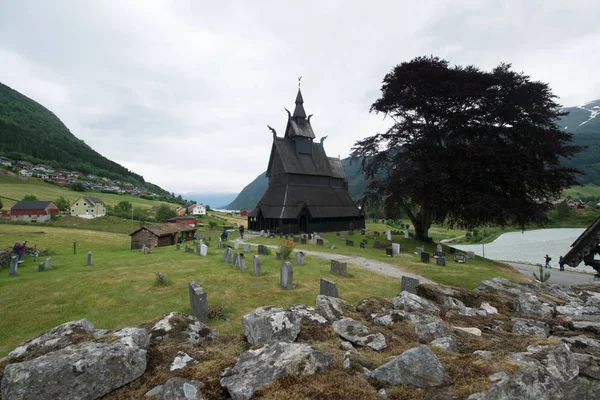 Borgund Stave Church Het Best Bewaarde Van Norways Bestaande Staafkerken — Stockfoto