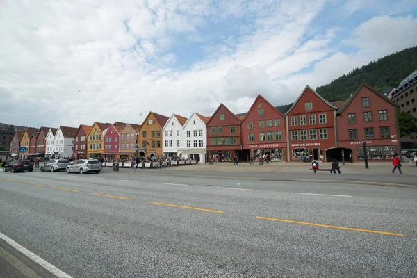 Bergen Noruega Circa Junio 2016 Vista Las Calles Bergen Noruega — Foto de Stock