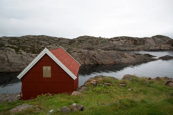 Hermosa Vista Desde Famosa Carretera Atlántica Con Casa Noruega — Foto de Stock