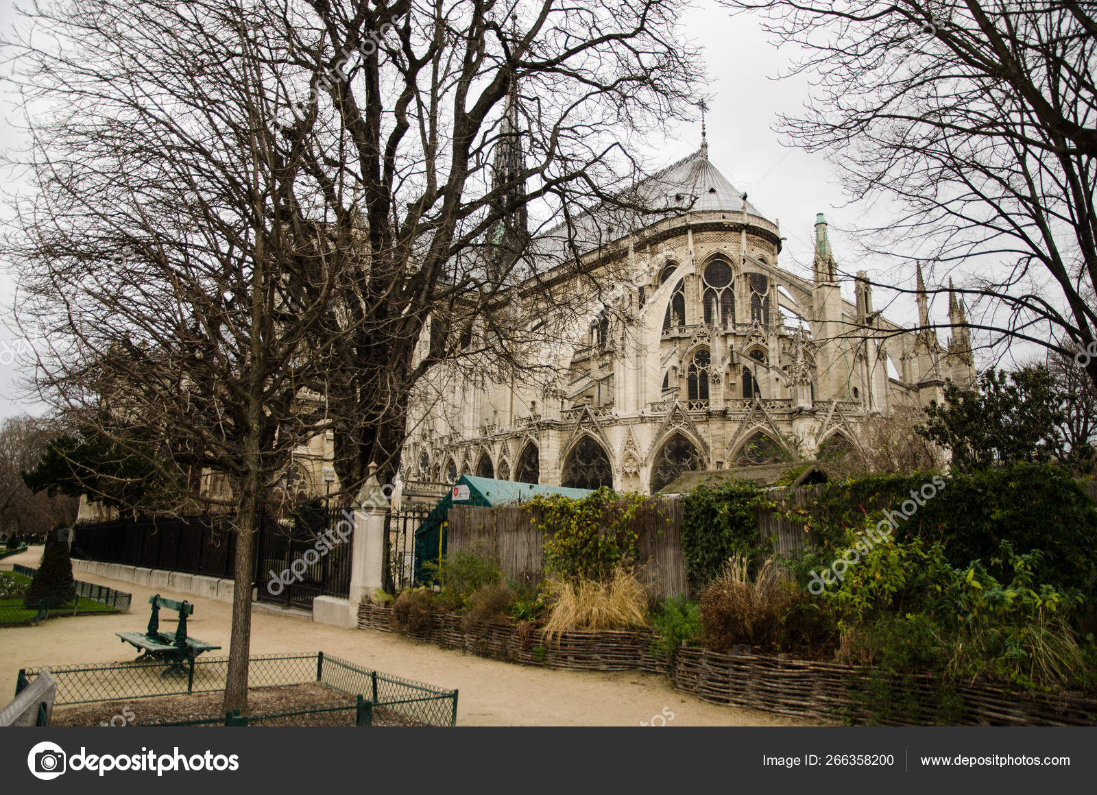 Париж Около Января 2014 Года Собор Парижской Богоматери Который.