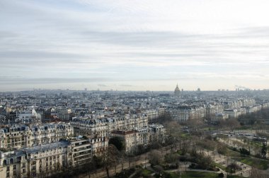 Paris, 2014 Ocak: Paris, Fransa 'da Eyfel Kulesi 'nden Paris 'e bakın