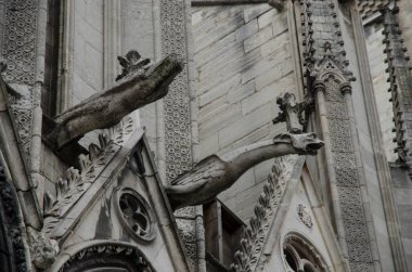 Paris, 2014 Ocak: Nisan 2019 yılında yangın kuruldu Notre Dame de Paris Katedrali