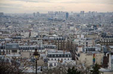 Paris, 2014 Ocak: Paris, Fransa 'da Eyfel Kulesi 'nden Paris 'e bakın