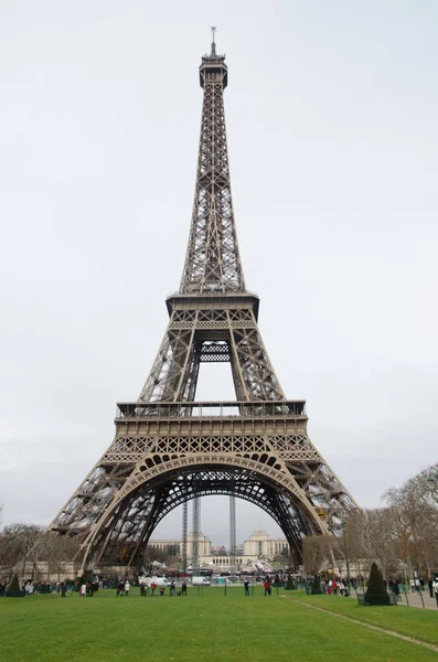 Paris Por Volta Janeiro 2014 Vista Sobre Famosa Torre Eiffel — Fotografia de Stock