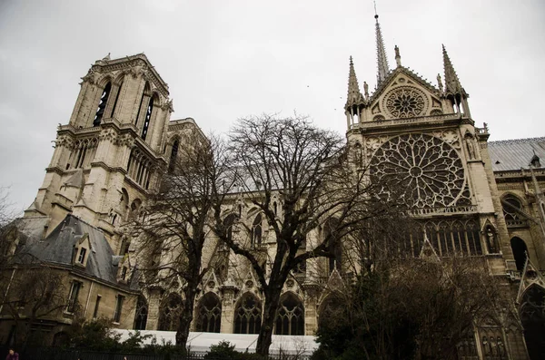 Paris Cirka Januari 2014 Notre Dame Paris Cathedral Som Var — Stockfoto