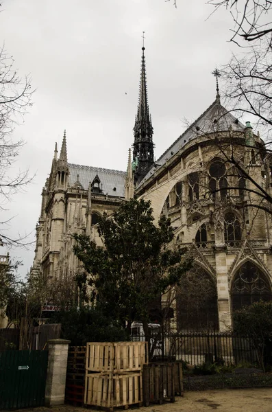 Paříž Cca Leden 2014 Katedrála Notre Dame Paris Která Byla — Stock fotografie