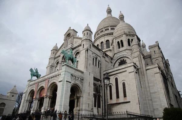 Paris Circa Januari 2014 Basilica Sacre Coeur Sacred Heart Montmartre — Stockfoto