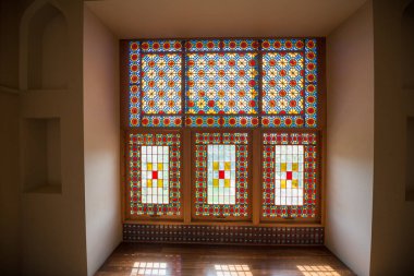 Şeki, Azerbaycan, Ağustos 2018: Şeki 'de Shaki Khans Kış Sarayı, Azerbaycan