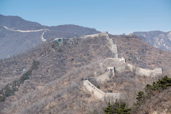 Velká Čínská Zeď Mutianyu Nedaleko Pekingu Čína — Stock fotografie